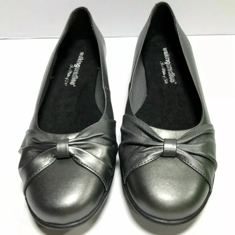 Walking Cradles Women's Fall Slip-On Flats Metallic, Size 9 M